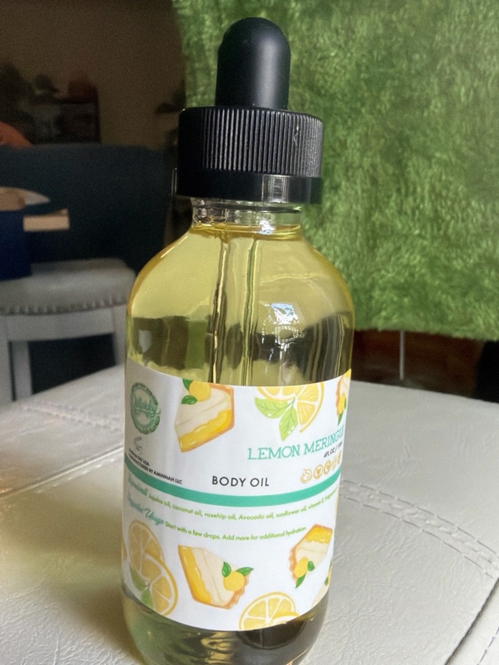 AMINNAH Lemon Meringue Body Oil & Lemon Jelly Face Mask - Yellow - Picture 2 of 4